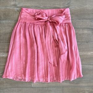 Beth Bowley Women's 100% Silk Pink Bow Skirt Size 4